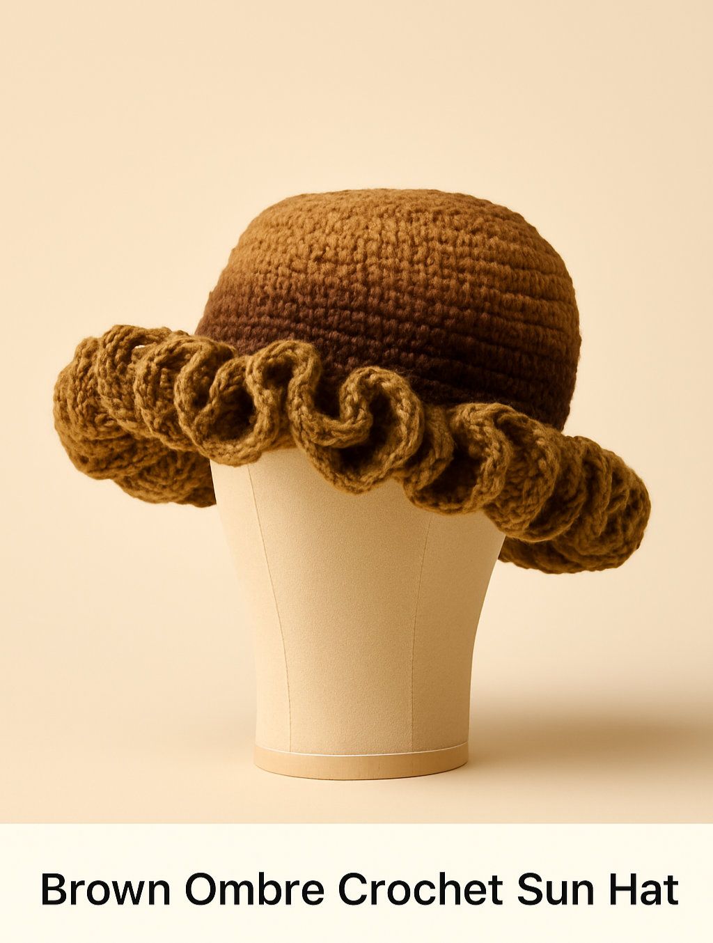Handcrafted Crochet Ruffle Hat