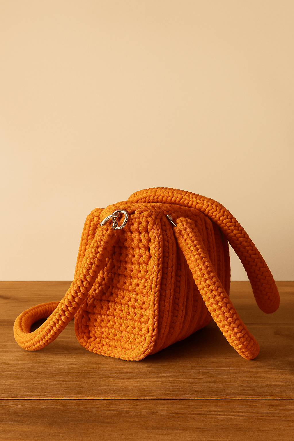 Rust Elegance Woven Tote Bag pkus