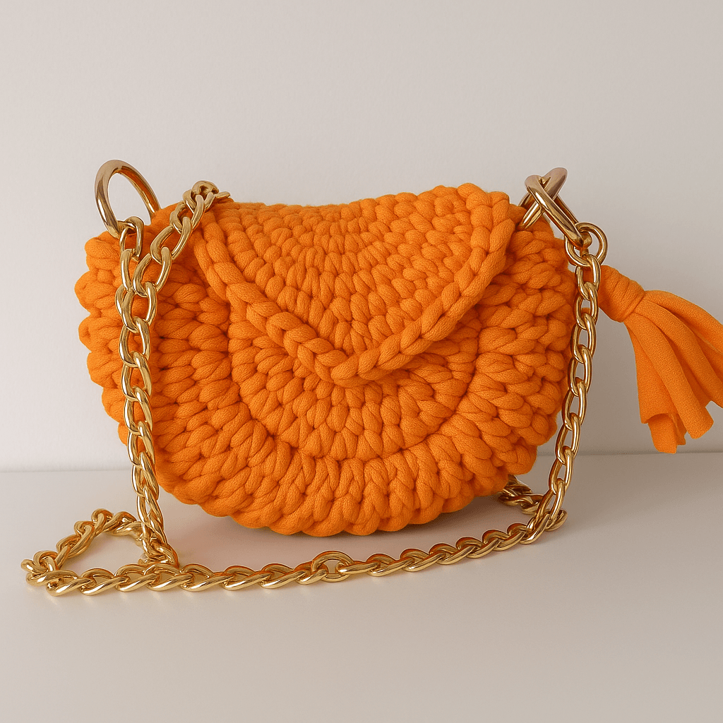 Tangerine Twist Handwoven Bag+