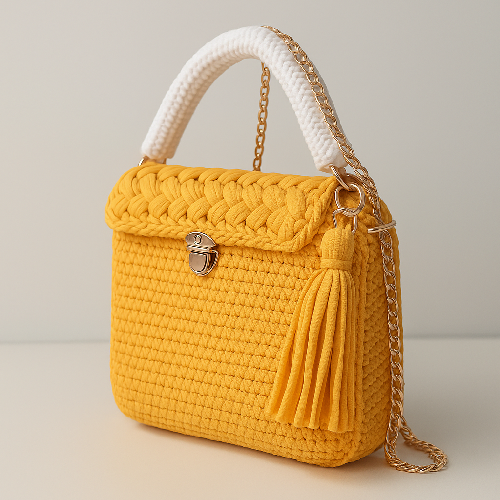 Sunshine Charm Handwoven Bag(Medium size)