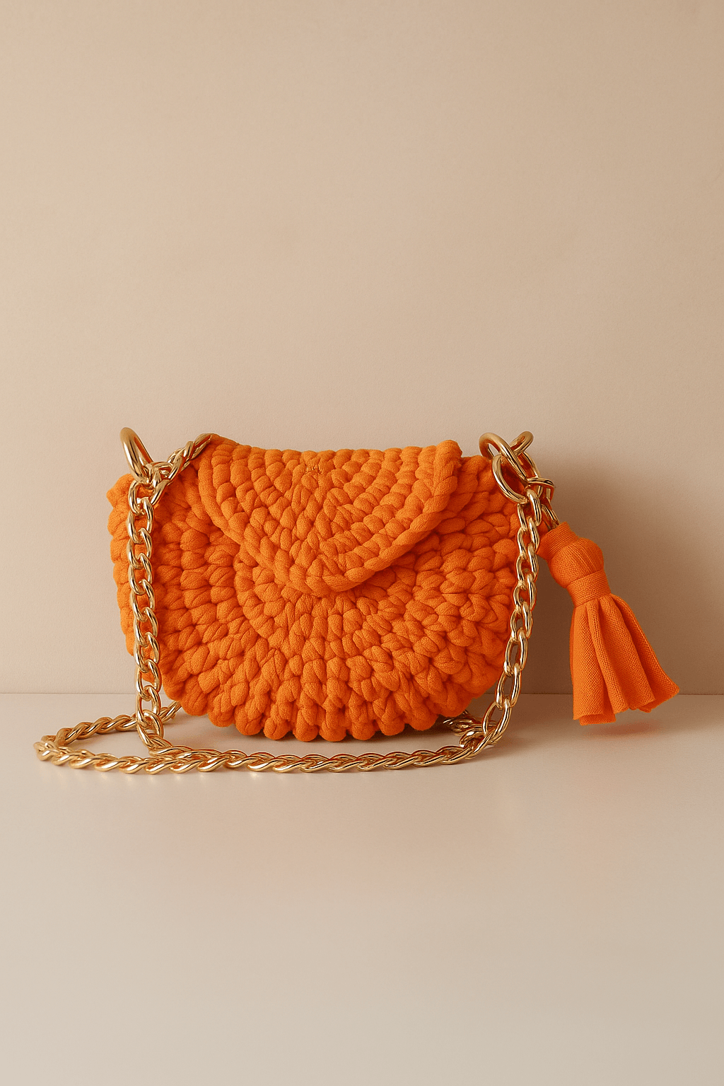 Tangerine Twist Handwoven Bag+