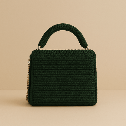 Emerald Crochet Mini Bag puls+