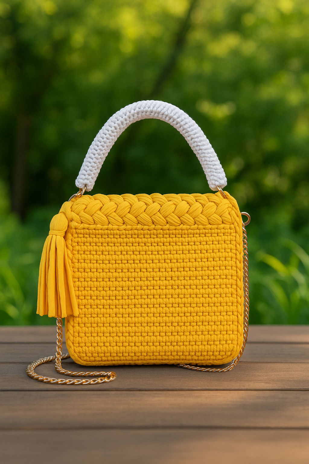 Sunshine Charm Handwoven Bag(Medium size)