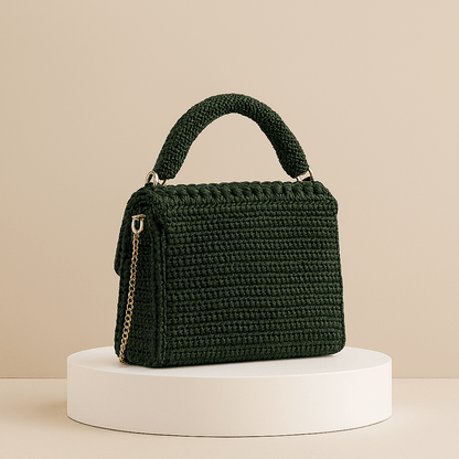 Emerald Crochet Mini Bag puls+