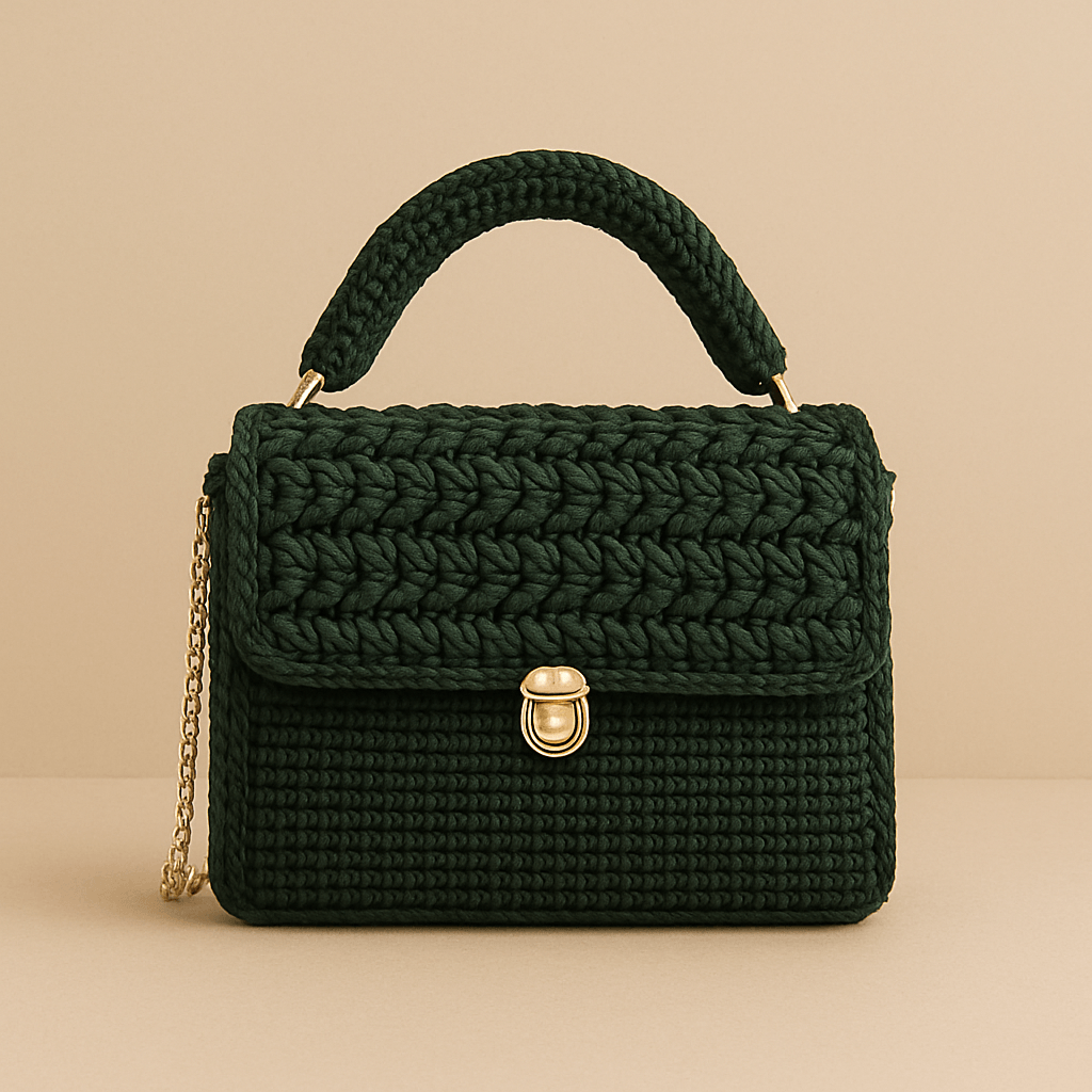 Emerald Crochet Mini Bag puls+