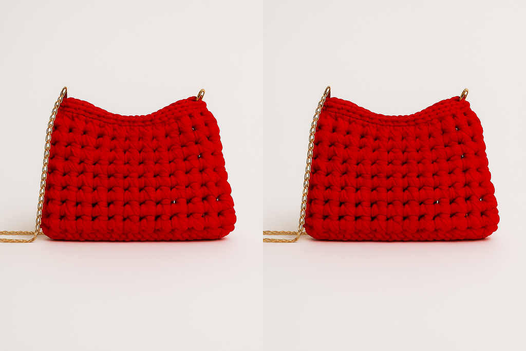 Woven Charm Shoulder Bag – Red (Small Size)